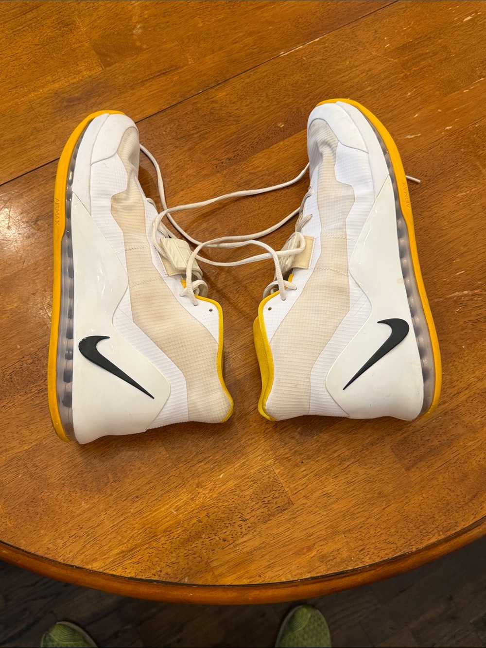 NIKE AIR FORCE MAX BASKETBALL SHOES AR4095-106 - GIANT SHOE SIZE 17 yellow